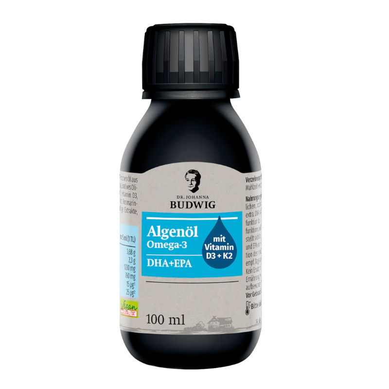 Dr. Budwig Omega-3 Algenöl Pur mit Vitamin D3 & K2