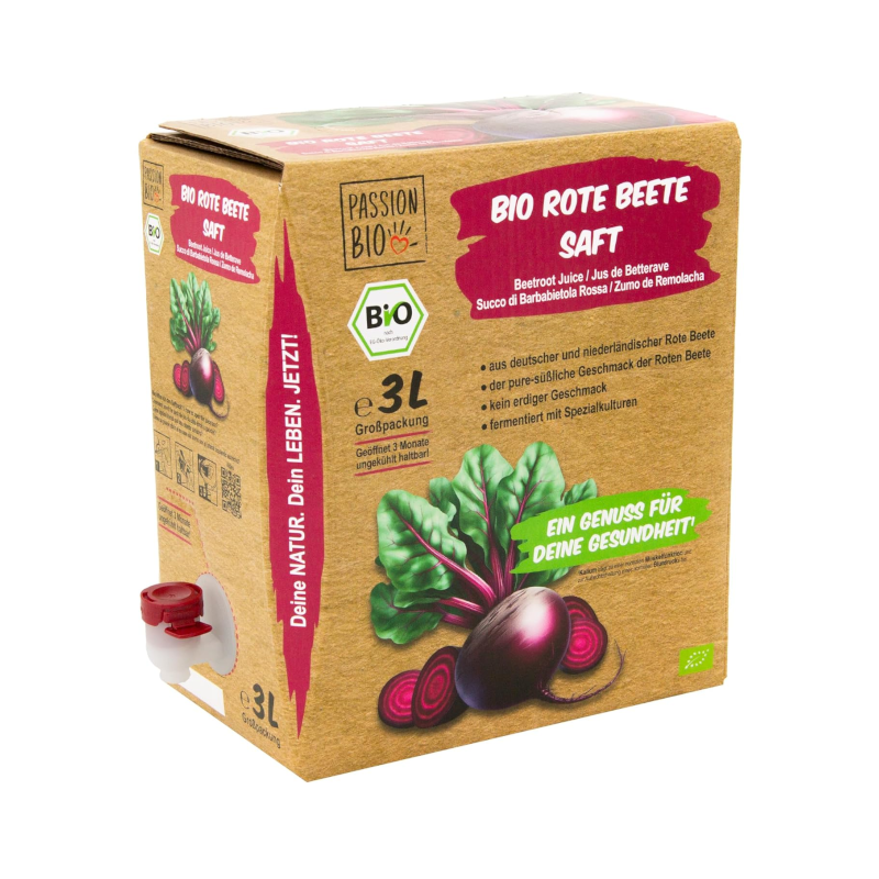 PassionBio Bio Rote Beete Saft 3L
